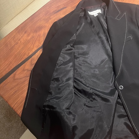 Business Jacket Black With While Stitching - Picture 3 of 5